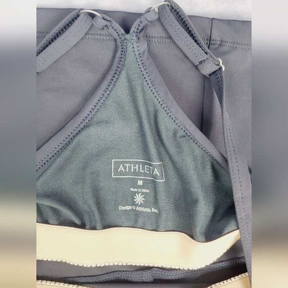Athleta Grey Outdoor Workout Racerback Dress Size M #4 - Picture 8 of 11